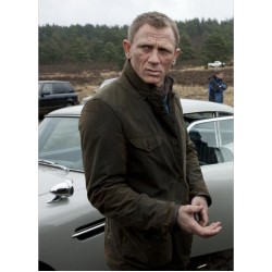 Skyfall Daniel Craig James Bond Barbour Leather Jacket
